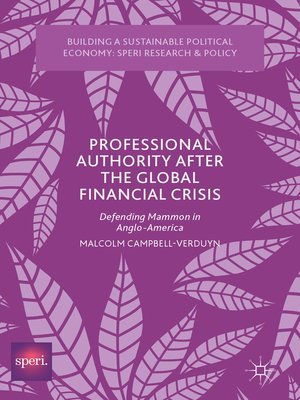 cover image of Professional Authority After the Global Financial Crisis